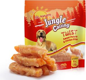 Dog Treats, Skinless Chicken Wrapped Sweet Potato, Gluten and Grain Free, Chewy Dog Bites for Balanced Nutrition, 6 oz